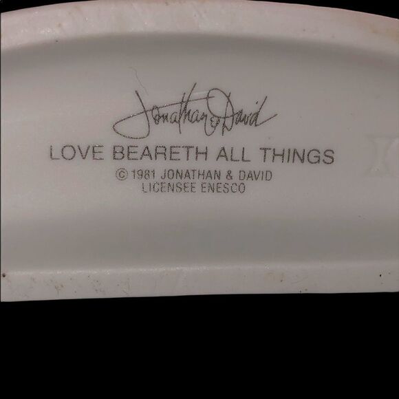 COPY - Precious Moments Love Beareth All Things 1981 Vintage Jonathan & David L… - Picture 11 of 11